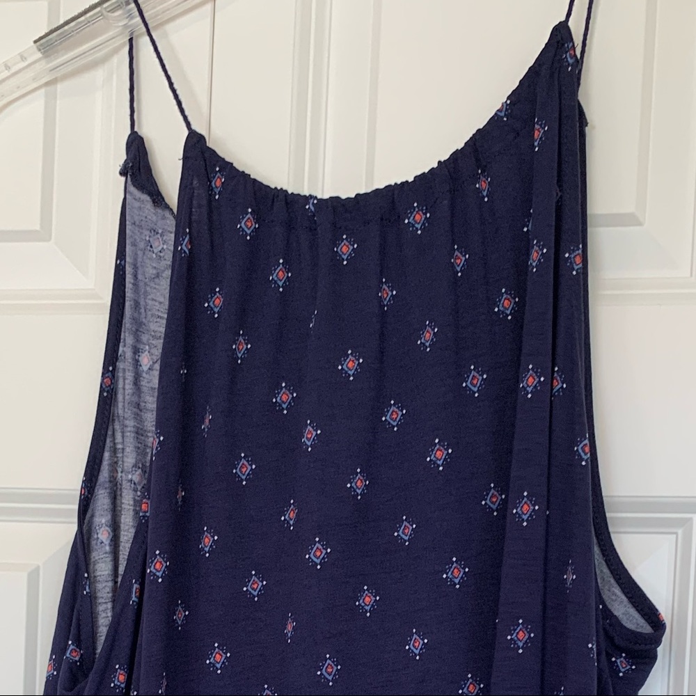 Blue Patterned tank top
